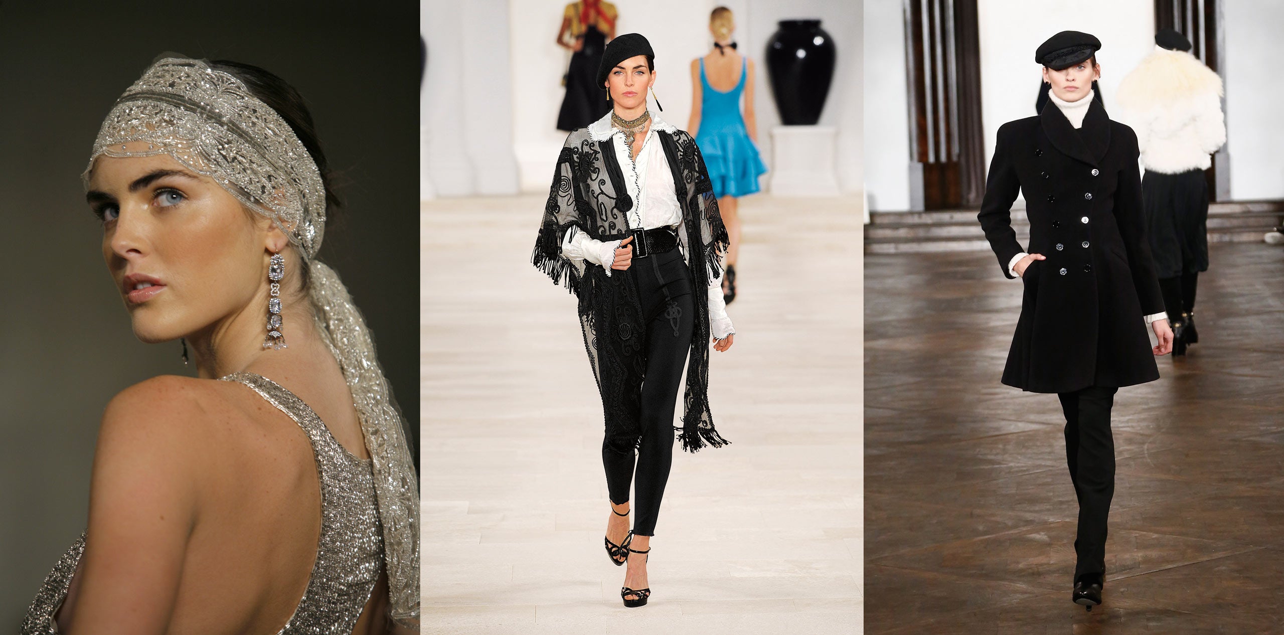                             Walking the runway for Ralph Lauren has been “a dream” for Rhoda, pictured here in 2007 and twice in 2013. 
