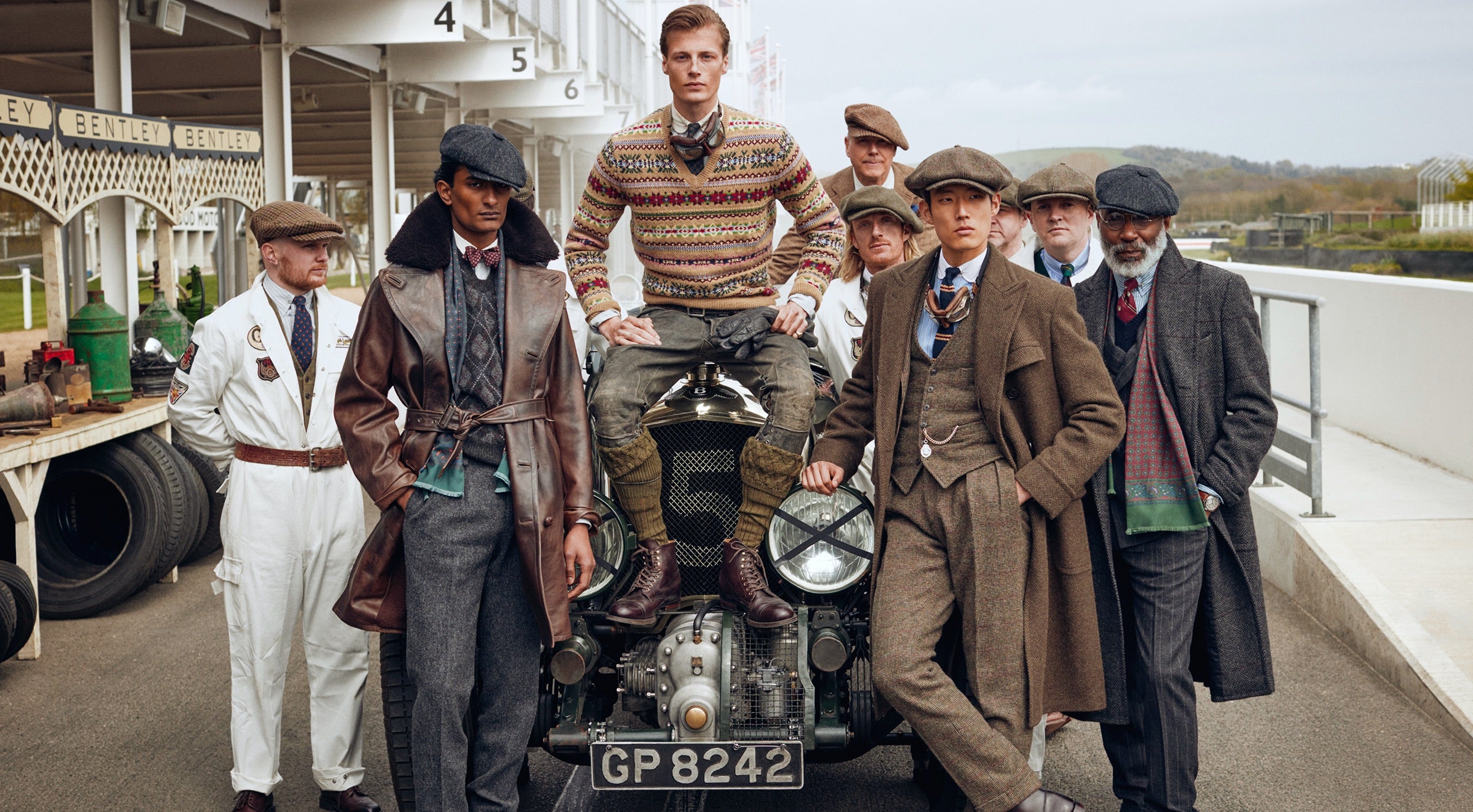 <strong>ON LOCATION</strong><br/><span>This season of Polo Originals, inspired by the golden era of Grand Prix car racing, was photographed at the Goodwood Motor Circuit, which is located in West Sussex, on the 12,000-acre Goodwood Estate. The Circuit has since become known for hosting a number of prestigious motorsport events, including the famous Festival of Speed and Revival.</span> <br/><rlmag_link href="https://www.ralphlauren.ie/en/search?cgid=brands-prl-tough-and-refined-cg"><button class="shop-collection">Shop the Story</button></rlmag_link>