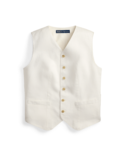 Buttoned Linen Waistcoat